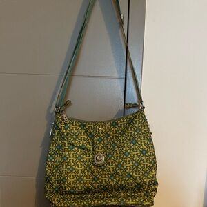 Baggallini Green Geometric Helsinki Shoulder Bag